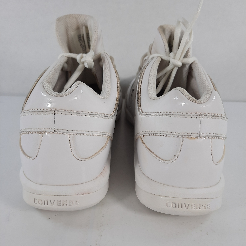 CONVERSE Womens 8.5 Pro White Leather Blue Logo - Picture 6 of 13